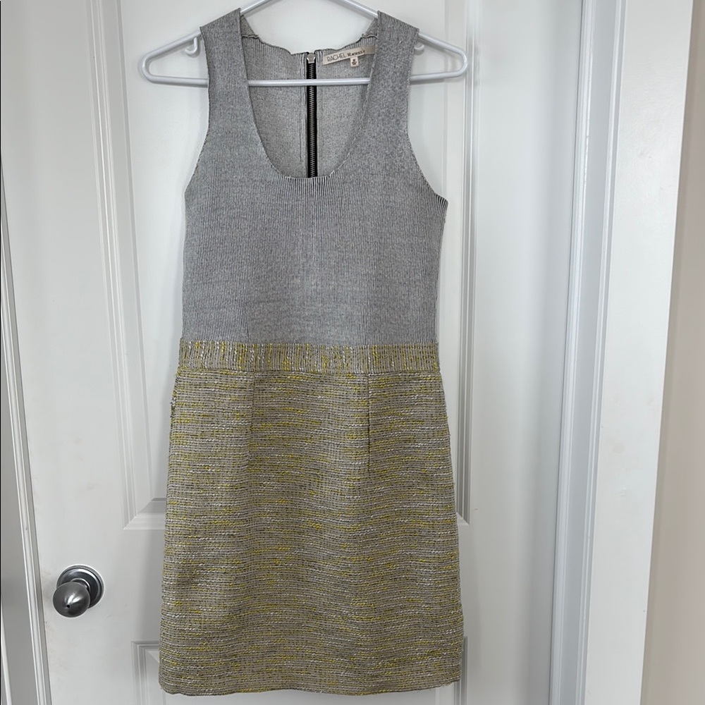 RACHEL Rachel Roy Gray and Gold Mini Dress
